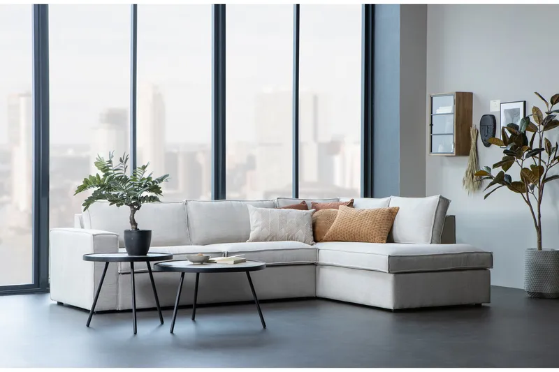 Hearness 3-Sits Soffa med Schäslong Höger - Beige - Möbler - Soffa - Divansoffor & schäslongsoffa - 3 sits soffa med divan