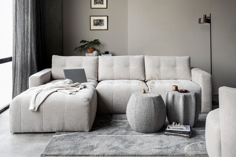 Hippylur 3-Sits Soffa Vänster - Sand - Möbler - Soffa - Divansoffor & schäslongsoffa