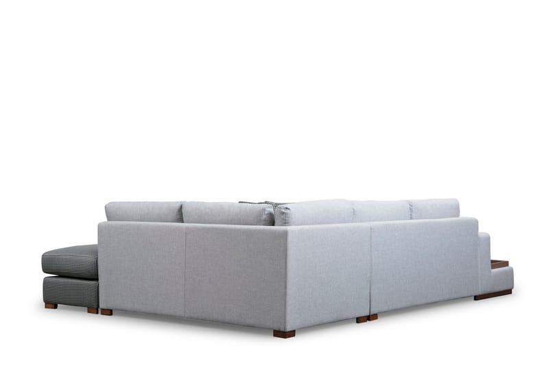 Huelva 5-sits Högervänd L-formad Divansoffa 308 cm med Schäslong i Tyg - Grå - Möbler - Soffa - Divansoffor & schäslongsoffa