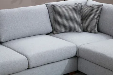 Huelva 5-sits Högervänd L-formad Divansoffa 308 cm med Schäslong i Tyg - Grå - Möbler - Soffa - Divansoffor & schäslongsoffa