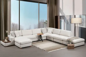 Huelva Divansoffa - Beige - Möbler - Soffa - Hörnsoffa - Hörnsoffa med divan