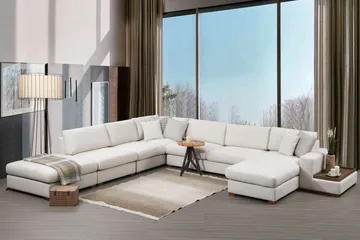 Huelva Divansoffa - Beige - Möbler - Soffa - Hörnsoffa - Hörnsoffa med divan