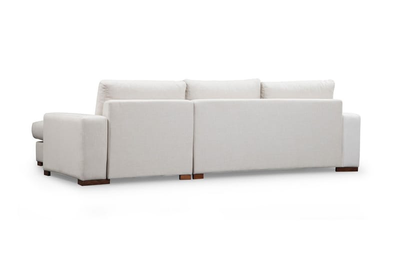 Huelva Högervänd L-formad Divansoffa med Schäslong 270 cm i Tyg - Benvit - Möbler - Soffa - Divansoffor & schäslongsoffa