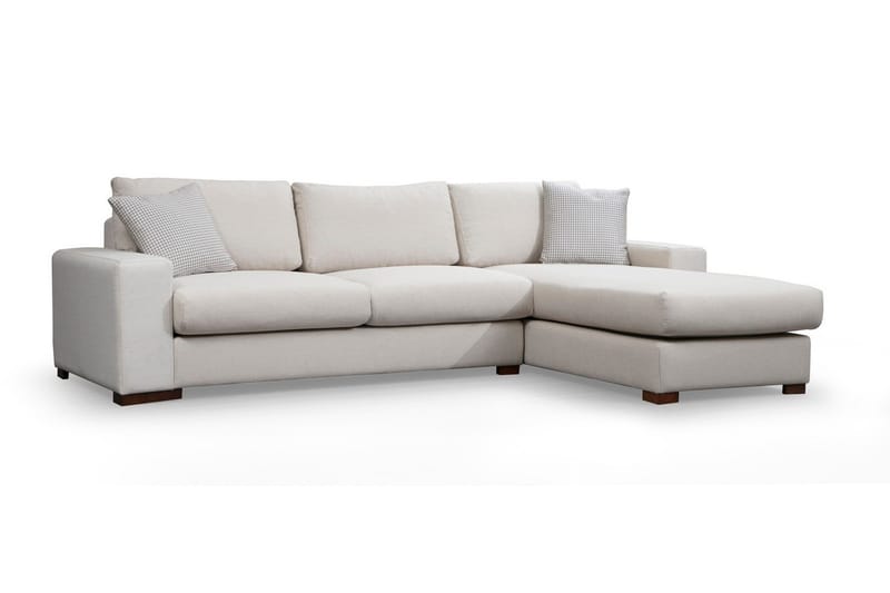 Huelva Högervänd L-formad Divansoffa med Schäslong 270 cm i Tyg - Benvit - Möbler - Soffa - Divansoffor & schäslongsoffa