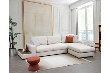 Huelva Högervänd L-formad Divansoffa med Schäslong 312 cm i Tyg - Beige - Möbler - Soffa - Divansoffor & schäslongsoffa