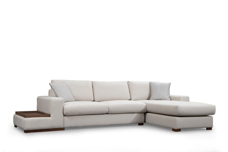 Huelva Högervänd L-formad Divansoffa med Schäslong 312 cm i Tyg - Beige - Möbler - Soffa - Divansoffor & schäslongsoffa