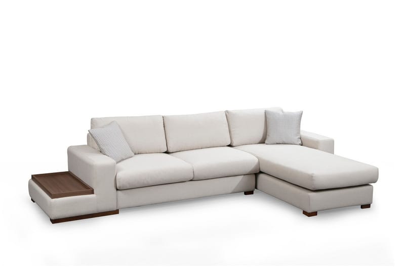 Huelva Högervänd L-formad Divansoffa med Schäslong 312 cm i Tyg - Beige - Möbler - Soffa - Divansoffor & schäslongsoffa