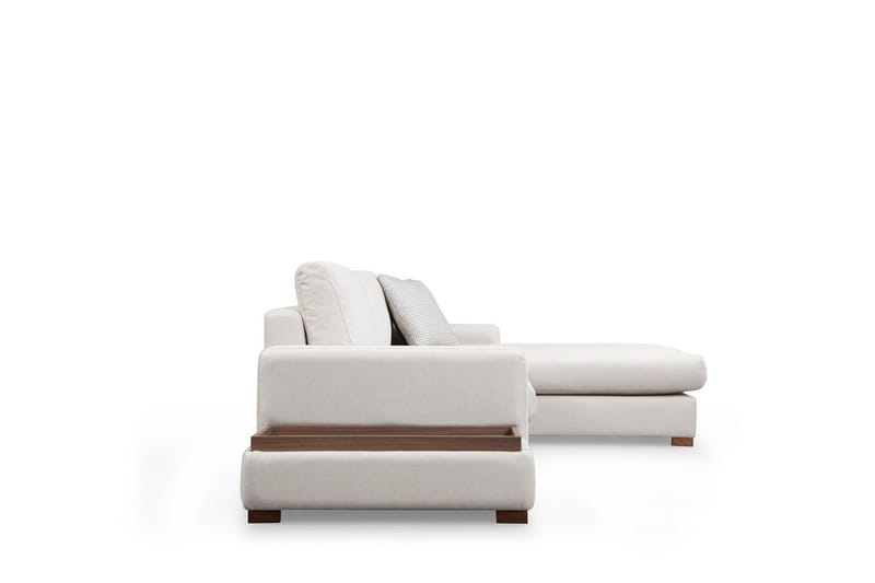 Huelva Högervänd L-formad Divansoffa med Schäslong 312 cm i Tyg - Beige - Möbler - Soffa - Divansoffor & schäslongsoffa