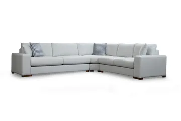 Huelva Högervänd L-formad Hörnsoffa 322 cm i Tyg med Breda Armstöd - Beige - Möbler - Soffa - Hörnsoffa