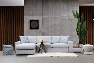 Huelva Vänstervänd L-formad Divansoffa med Schäslong 332 cm i Tyg - Grå - Möbler - Soffa - Divansoffor & schäslongsoffa
