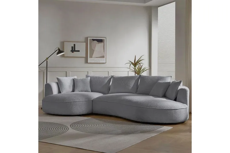 Hungirr Soffa med Divan 4-sits - Grå - Möbler - Soffa - Divansoffor & schäslongsoffa