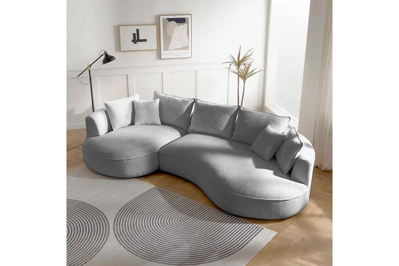 Hungirr Soffa med Divan 4-sits - Grå - Möbler - Soffa - Divansoffor & schäslongsoffa