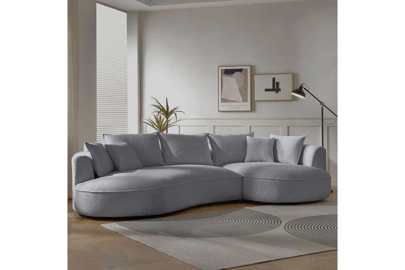 Hungirr Soffa med Divan 4-sits - Grå - Möbler - Soffa - Divansoffor & schäslongsoffa