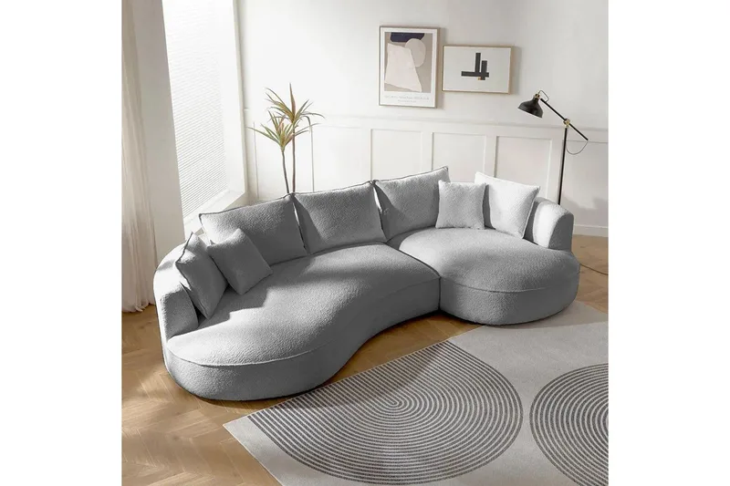 Hungirr Soffa med Divan 4-sits - Grå - Möbler - Soffa - Divansoffor & schäslongsoffa