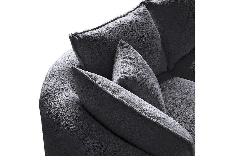 Hungirr Soffa med Divan 4-sits - Mörkgrå - Möbler - Soffa - Divansoffor & schäslongsoffa