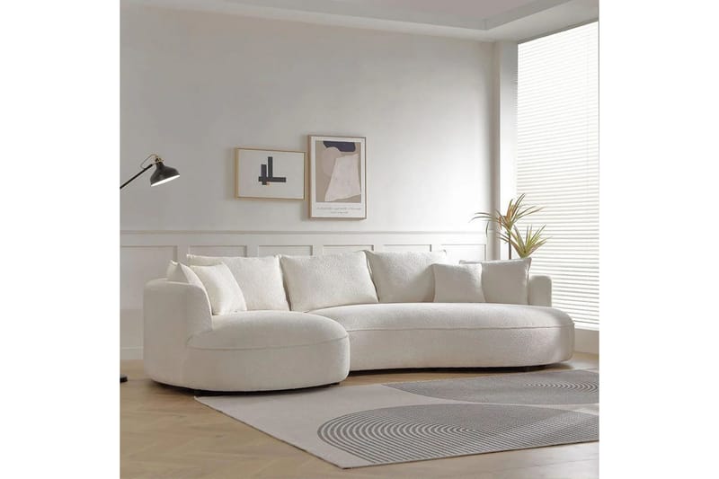 Hungirr Soffa med Divan 4-sits - Vit - Möbler - Soffa - Divansoffor & schäslongsoffa