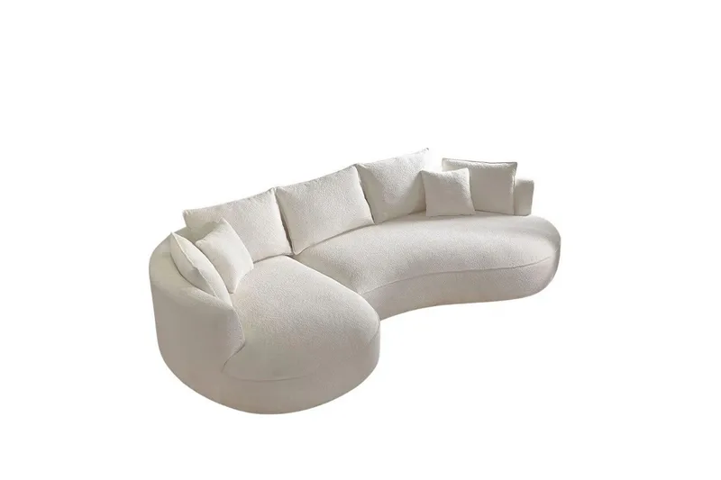 Hungirr Soffa med Divan 4-sits - Vit - Möbler - Soffa - Divansoffor & schäslongsoffa