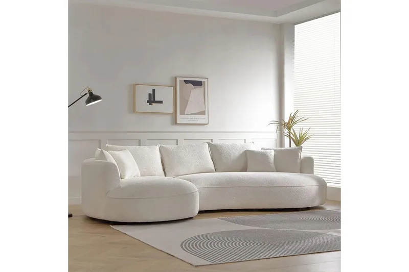 Hungirr Soffa med Divan 4-sits - Vit - Möbler - Soffa - Divansoffor & schäslongsoffa