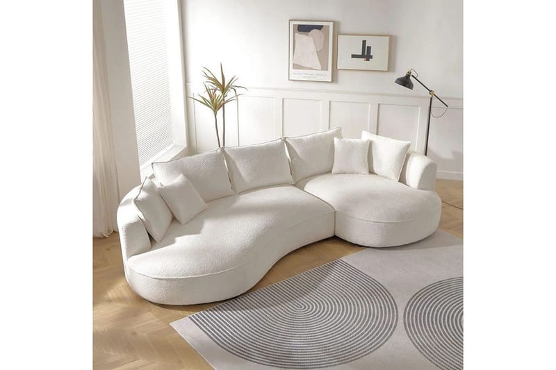 Hungirr Soffa med Divan 4-sits - Vit - Möbler - Soffa - Divansoffor & schäslongsoffa