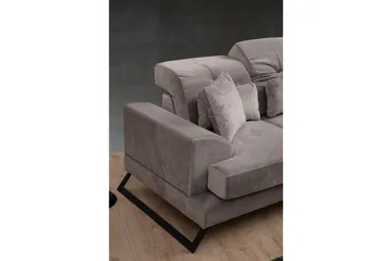 Jaraad Divansoffa 3-sits - Grå - Möbler - Soffa - Divansoffor & schäslongsoffa - 3 sits soffa med divan