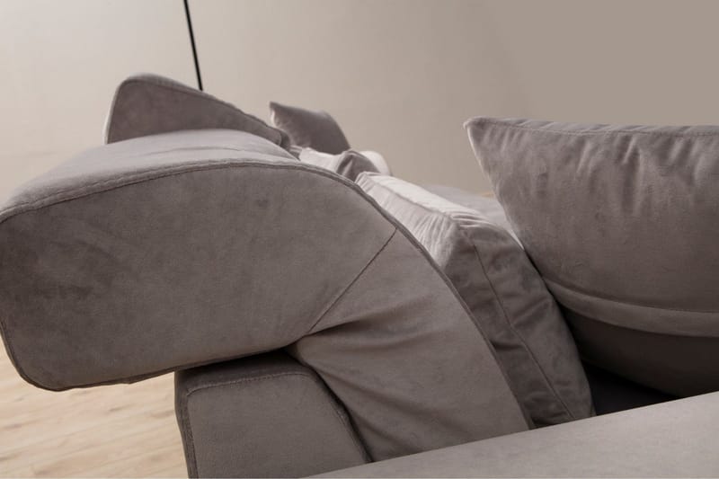 Jaraad Divansoffa 3-sits - Grå - Möbler - Soffa - Divansoffor & schäslongsoffa - 3 sits soffa med divan