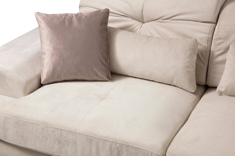 Jaraad Divansoffa Höger - Beige/Svart - Divansoffor & schäslongsoffa - 4 sits soffa med divan