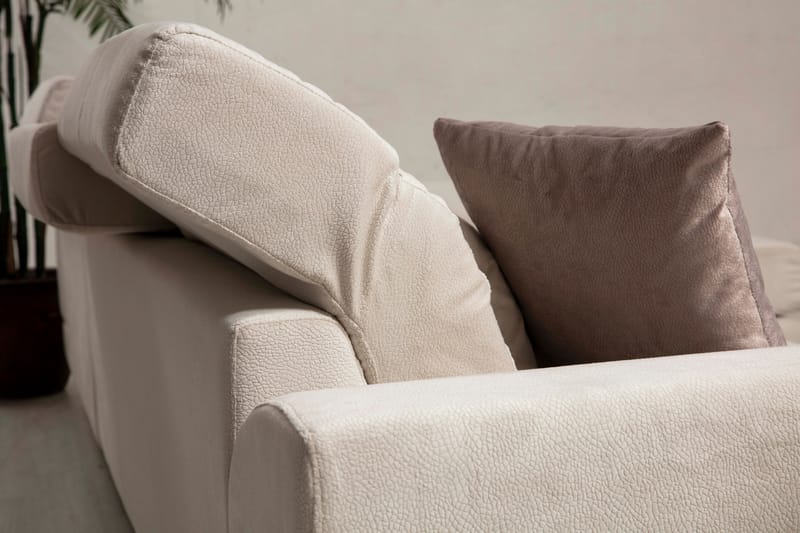 Jaraad Divansoffa Höger - Beige/Svart - Divansoffor & schäslongsoffa - 4 sits soffa med divan