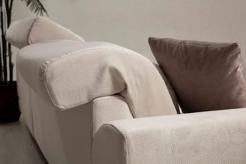 Jaraad Divansoffa Höger - Beige/Svart - Divansoffor & schäslongsoffa - 4 sits soffa med divan