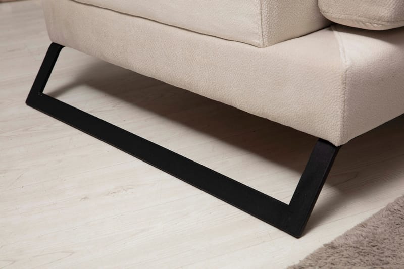 Jaraad Divansoffa Höger - Beige/Svart - Möbler - Soffa - Divansoffor & schäslongsoffa