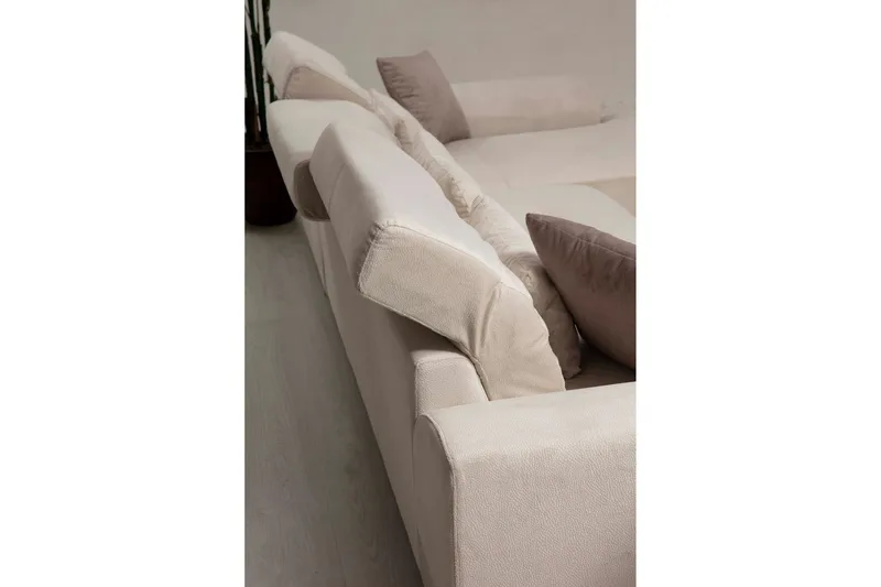 Jaraad Divansoffa Höger - Beige/Svart - Möbler - Soffa - Divansoffor & schäslongsoffa