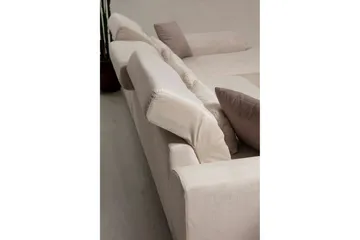 Jaraad Divansoffa Höger - Beige/Svart - Möbler - Soffa - Divansoffor & schäslongsoffa