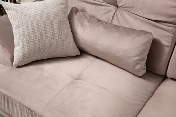 Jaraad Divansoffa Vänster - Beige/Svart - Möbler - Soffa - Divansoffor & schäslongsoffa