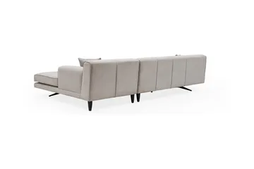 Jivago Divansoffa Höger - Beige/Svart - Möbler - Soffa - Divansoffor & schäslongsoffa
