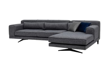 Jivago Divansoffa Höger - Grå/Svart - Möbler - Soffa - Divansoffor & schäslongsoffa