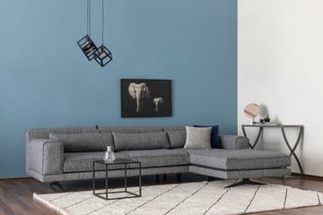 Jivago Divansoffa Höger - Grå/Svart - Möbler - Soffa - Divansoffor & schäslongsoffa