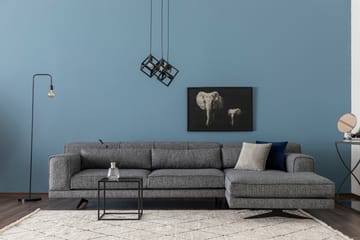 Jivago Divansoffa Höger - Grå/Svart - Möbler - Soffa - Divansoffor & schäslongsoffa