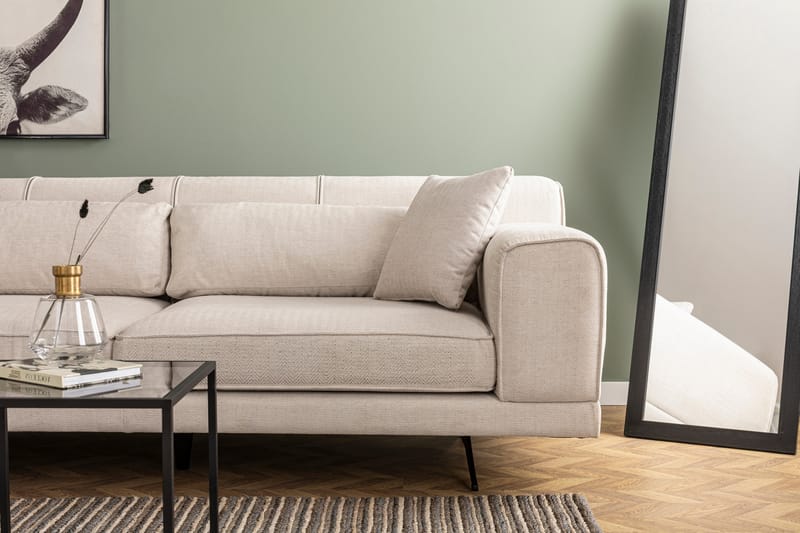 Jivago Divansoffa Vänster - Beige/Svart - Möbler - Soffa - Divansoffor & schäslongsoffa