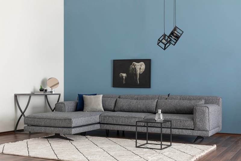 Jivago Divansoffa Vänster - Grå/Svart - Möbler - Soffa - Divansoffor & schäslongsoffa