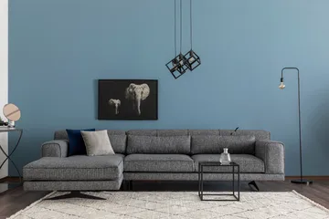 Jivago Divansoffa Vänster - Grå/Svart - Möbler - Soffa - Divansoffor & schäslongsoffa