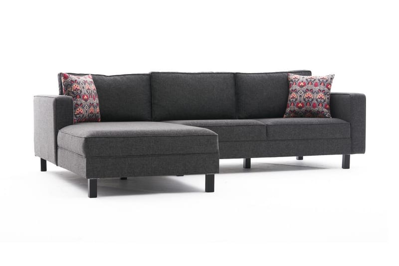 Kaletea Soffa m. Divan 4-sits - Antracit - Divansoffor & schäslongsoffa - 4 sits soffa med divan