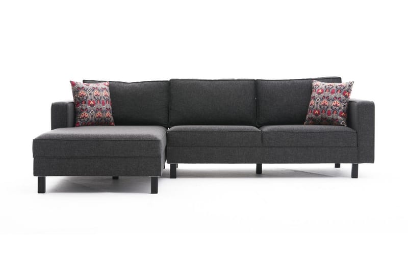 Kaletea Soffa m. Divan 4-sits - Antracit - Divansoffor & schäslongsoffa - 4 sits soffa med divan