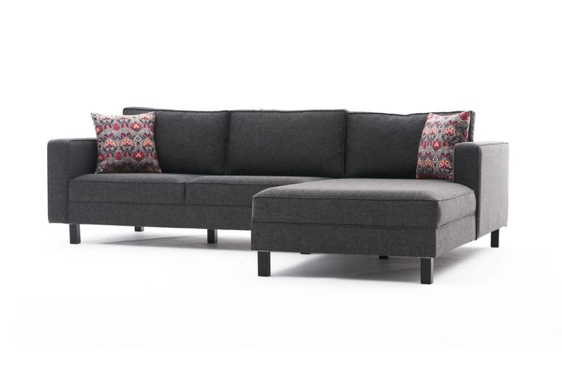 Kaletea Soffa m. Divan 4-sits - Antracit - Divansoffor & schäslongsoffa - 4 sits soffa med divan