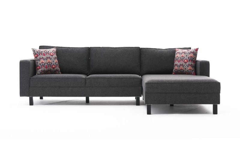 Kaletea Soffa m. Divan 4-sits - Antracit - Divansoffor & schäslongsoffa - 4 sits soffa med divan