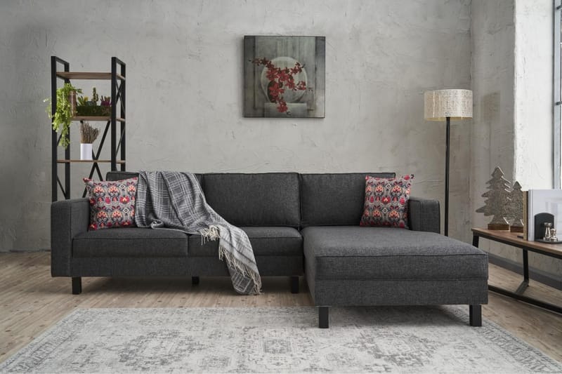 Kaletea Soffa m. Divan 4-sits - Antracit - Möbler - Soffa - Divansoffor & schäslongsoffa