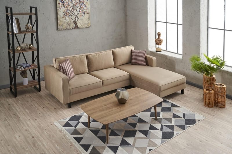 Kaletea Soffa m. Divan 4-sits - Beige - Möbler - Soffa - Divansoffor & schäslongsoffa