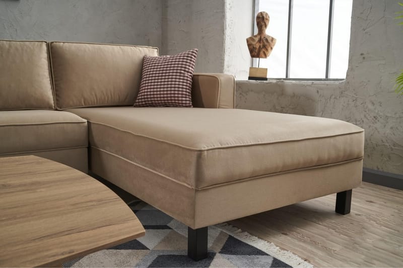 Kaletea Soffa m. Divan 4-sits - Beige - Möbler - Soffa - Divansoffor & schäslongsoffa