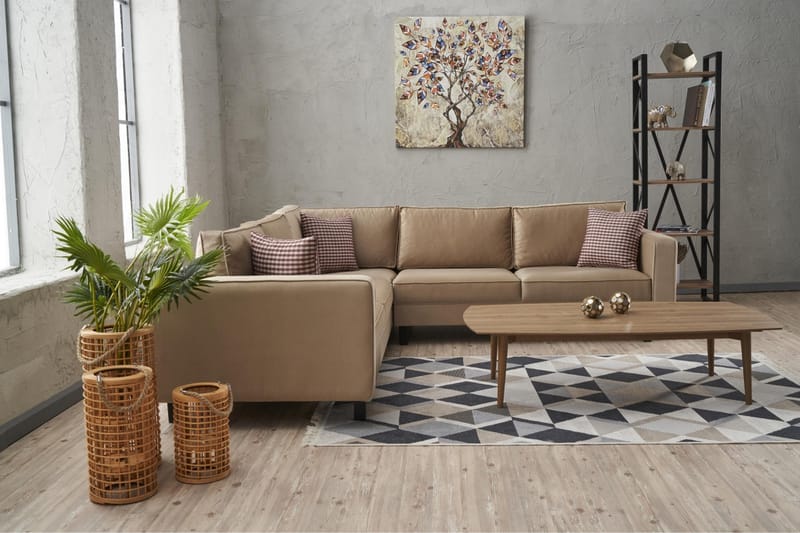 Kaletea Soffa m. Divan 4-sits - Beige - Möbler - Soffa - Divansoffor & schäslongsoffa