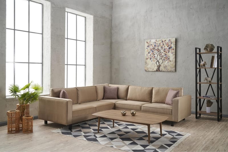 Kaletea Soffa m. Divan 4-sits - Beige - Möbler - Soffa - Divansoffor & schäslongsoffa