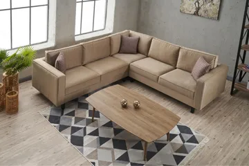 Kaletea Soffa m. Divan 4-sits - Beige - Möbler - Soffa - Hörnsoffa