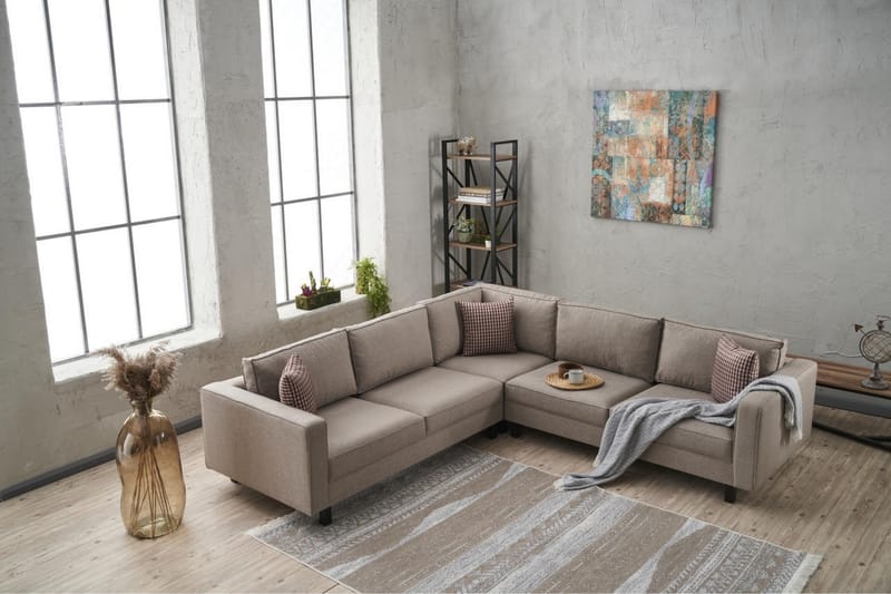 Kaletea Soffa m. Divan 4-sits - Cream - Möbler - Soffa - Divansoffor & schäslongsoffa